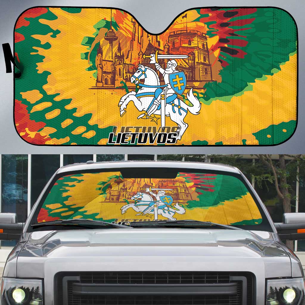 Lithuania Independence Day Auto Sun Shade Vytis Knight National Pride