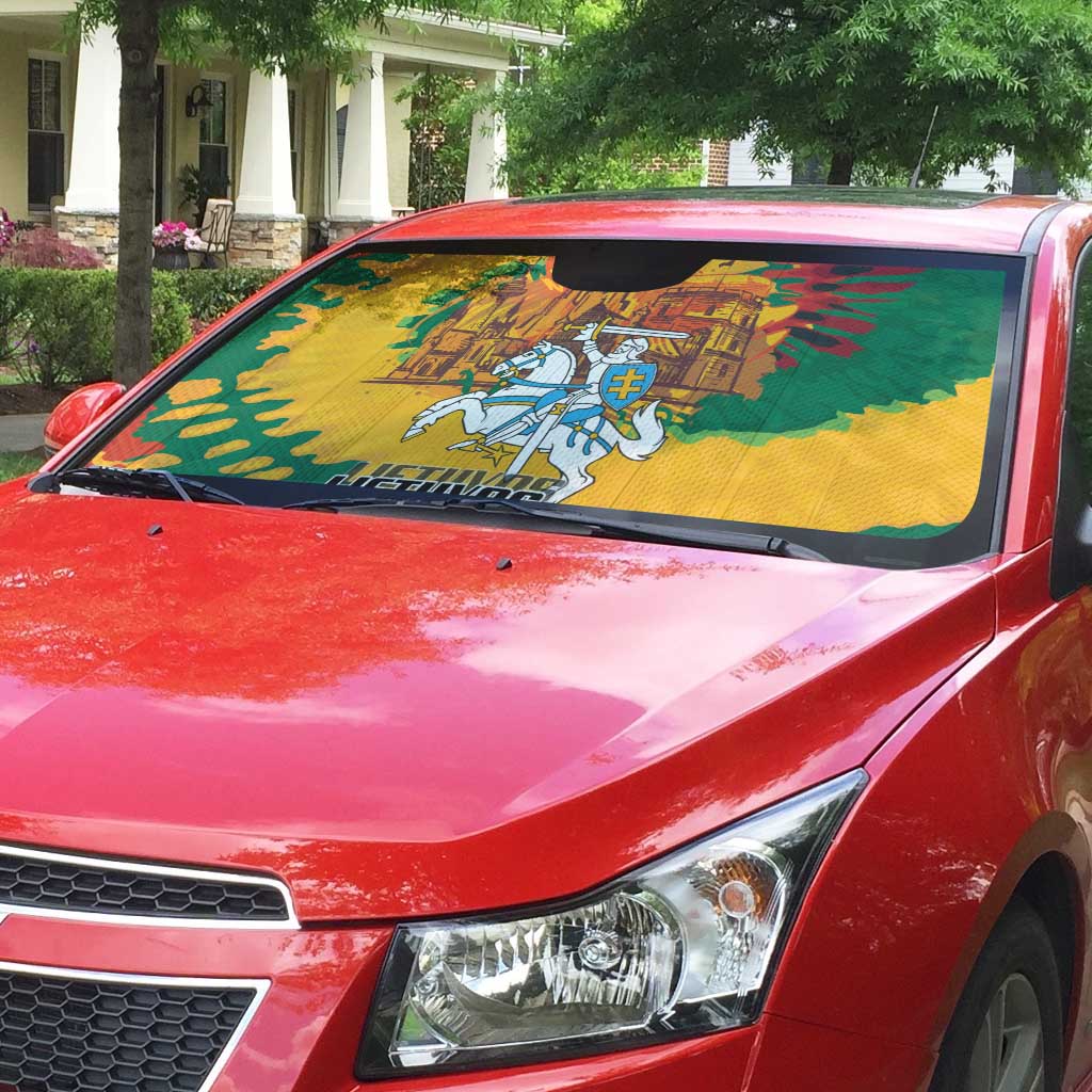 Lithuania Independence Day Auto Sun Shade Vytis Knight National Pride