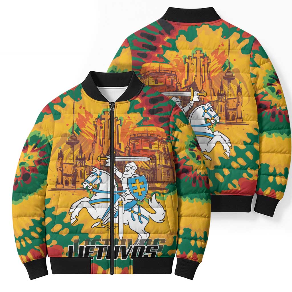 Lithuania Independence Day Bomber Puffer Jacket Vytis Knight National Pride