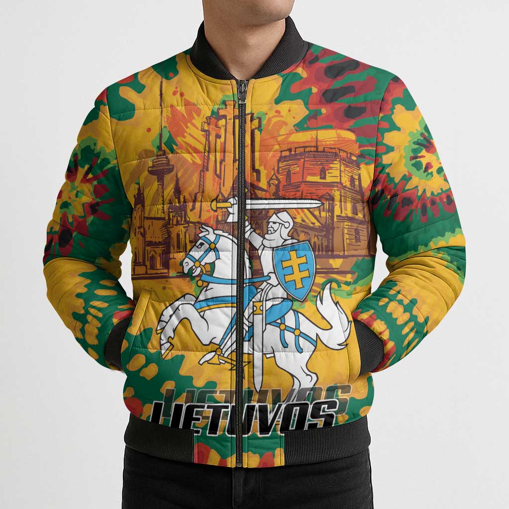 Lithuania Independence Day Bomber Puffer Jacket Vytis Knight National Pride