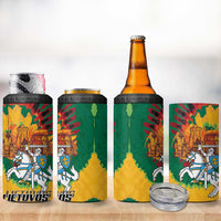 Lithuania Independence Day 4 in 1 Can Cooler Tumbler Vytis Knight National Pride
