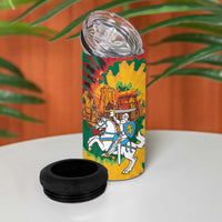 Lithuania Independence Day 4 in 1 Can Cooler Tumbler Vytis Knight National Pride
