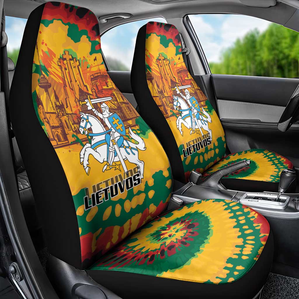 Lithuania Independence Day Car Seat Cover Vytis Knight National Pride
