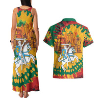Lithuania Independence Day Couples Matching Tank Maxi Dress and Hawaiian Shirt Vytis Knight National Pride