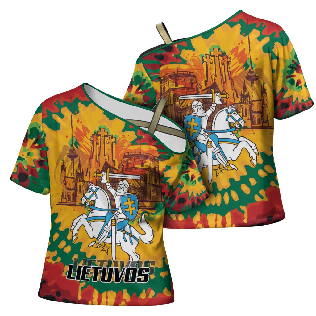Lithuania Independence Day Cross Shoulder Shirt Vytis Knight National Pride