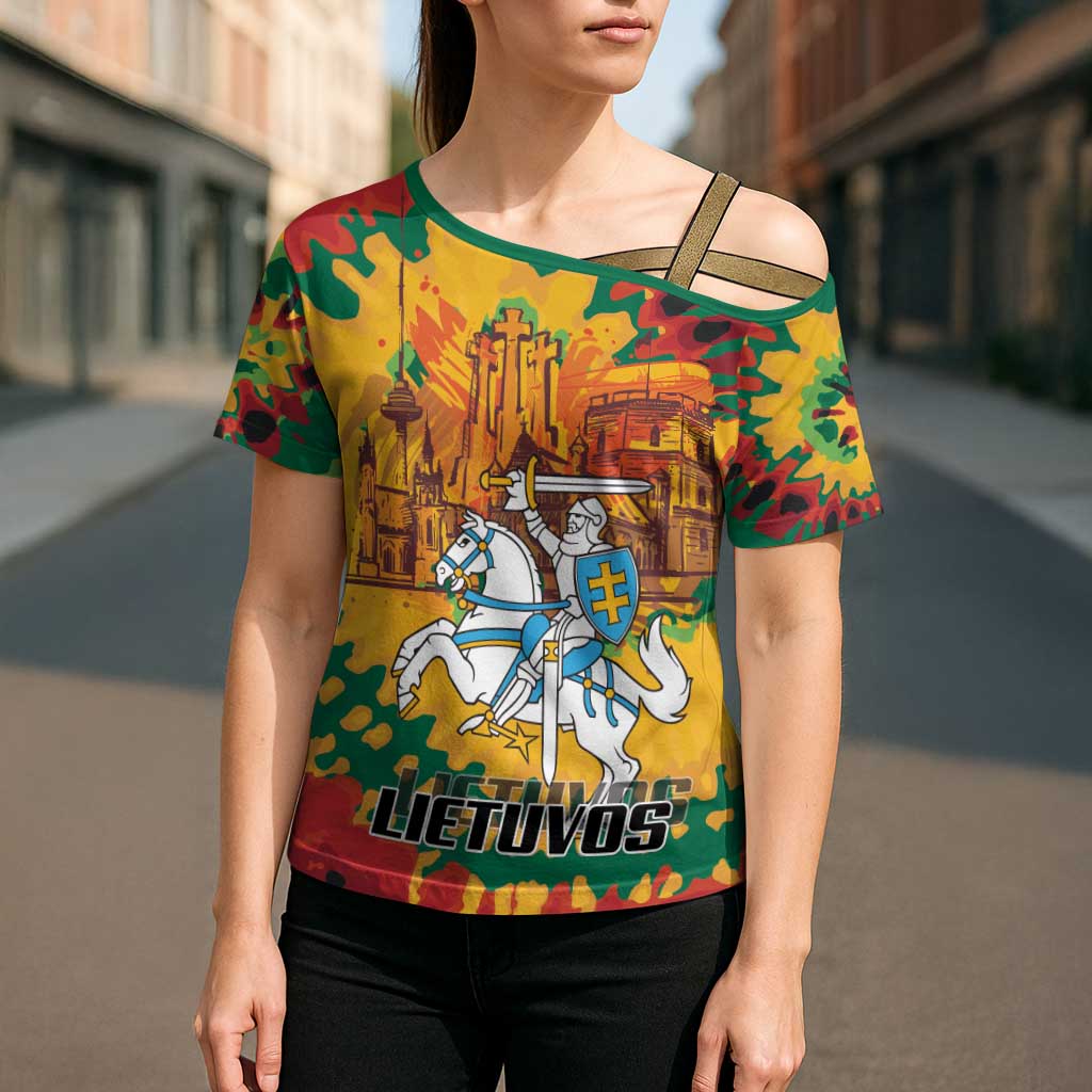 Lithuania Independence Day Cross Shoulder Shirt Vytis Knight National Pride