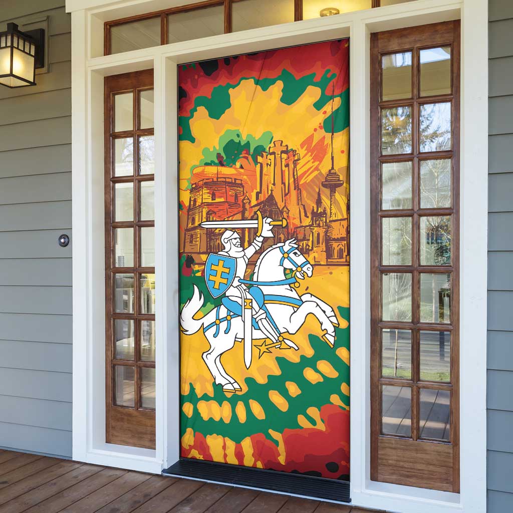 Lithuania Independence Day Door Cover Vytis Knight National Pride