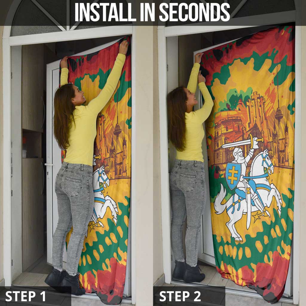 Lithuania Independence Day Door Cover Vytis Knight National Pride