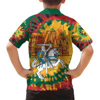 Lithuania Independence Day Family Matching Long Sleeve Bodycon Dress and Hawaiian Shirt Vytis Knight National Pride