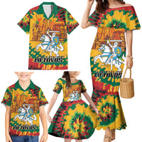 Lithuania Independence Day Family Matching Mermaid Dress and Hawaiian Shirt Vytis Knight National Pride