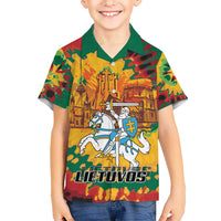 Lithuania Independence Day Family Matching Off Shoulder Maxi Dress and Hawaiian Shirt Vytis Knight National Pride