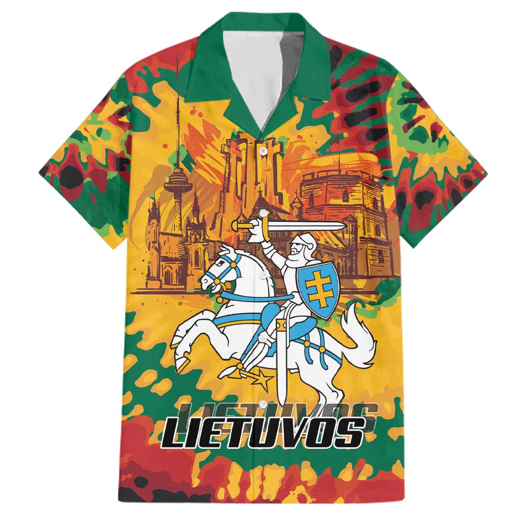 Lithuania Independence Day Family Matching Puletasi and Hawaiian Shirt Vytis Knight National Pride