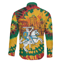 Lithuania Independence Day Family Matching Short Sleeve Bodycon Dress and Hawaiian Shirt Vytis Knight National Pride