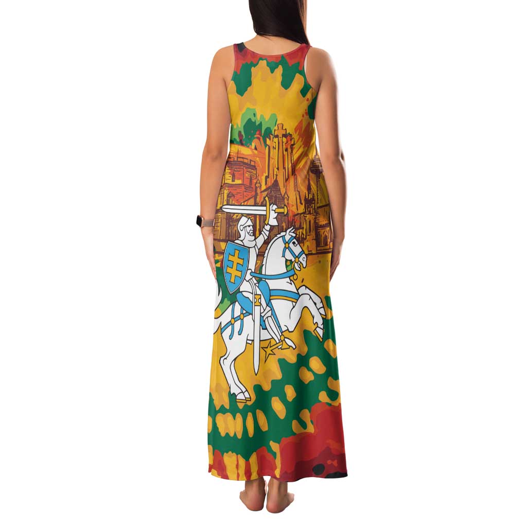Lithuania Independence Day Family Matching Tank Maxi Dress and Hawaiian Shirt Vytis Knight National Pride