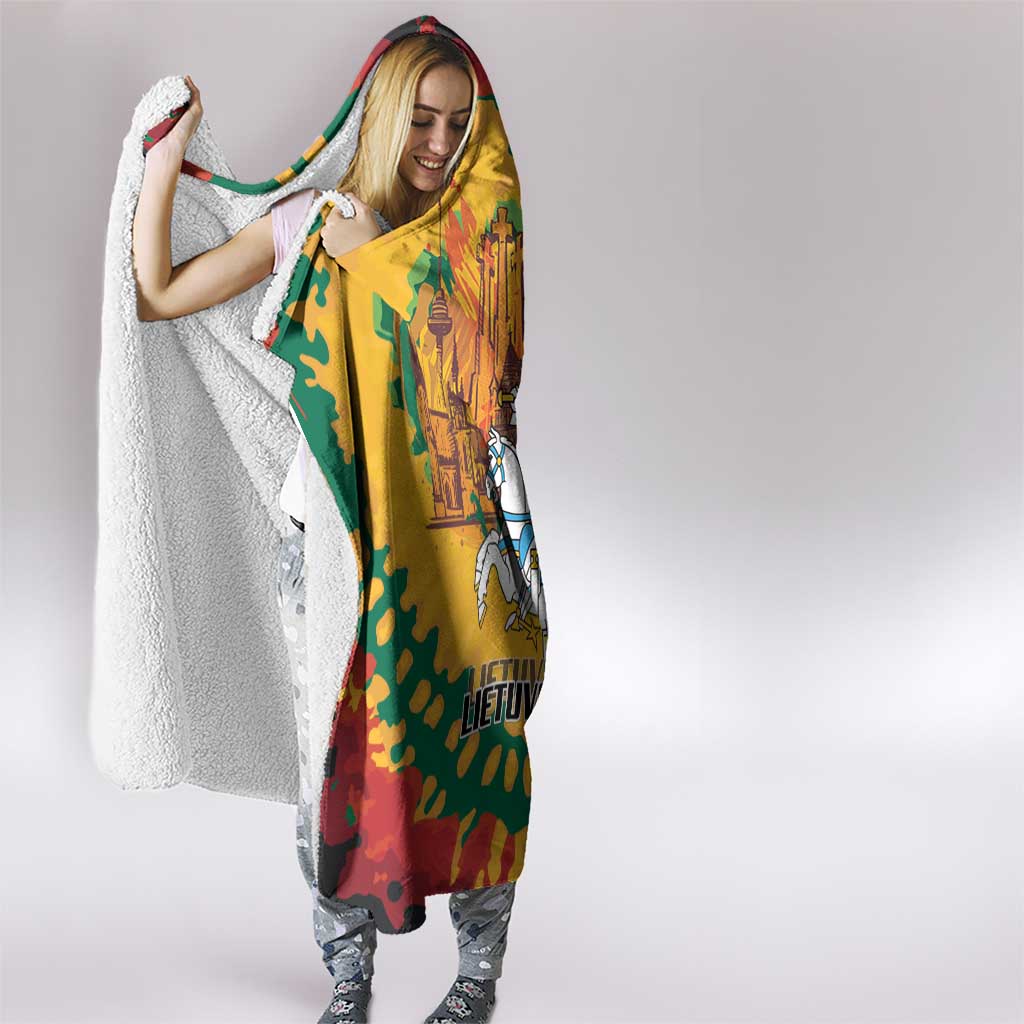 Lithuania Independence Day Hooded Blanket Vytis Knight National Pride