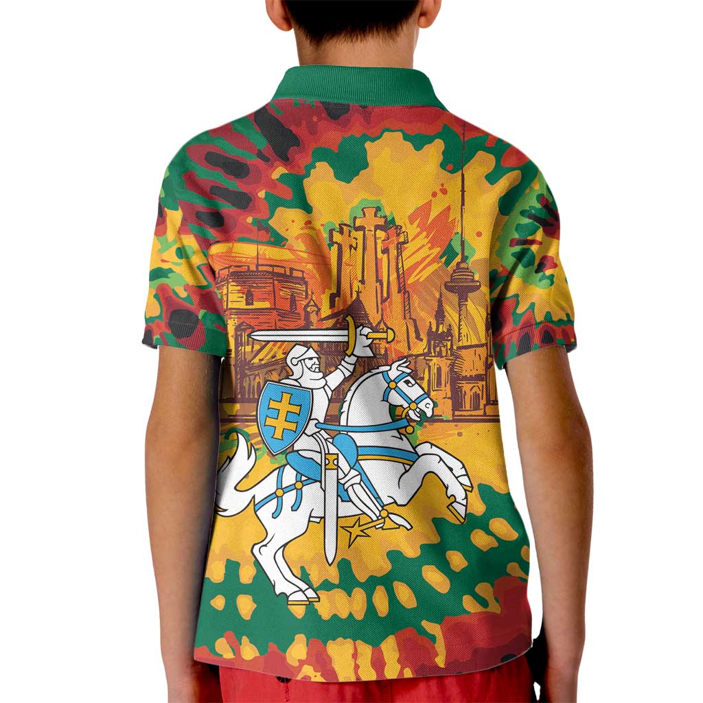 Lithuania Independence Day Kid Polo Shirt Vytis Knight National Pride