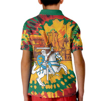 Lithuania Independence Day Kid Polo Shirt Vytis Knight National Pride