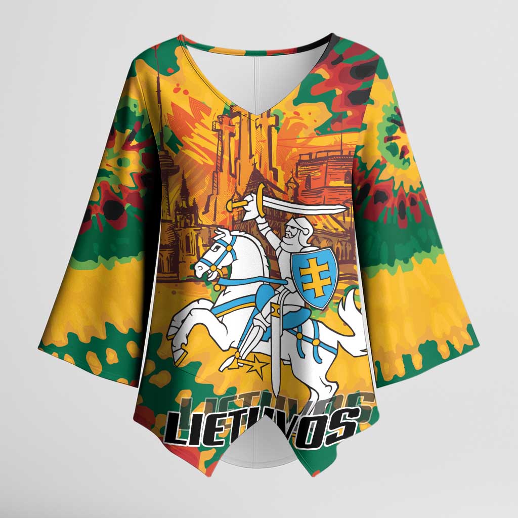 Lithuania Independence Day Kimono Sleeve Blouse Vytis Knight National Pride