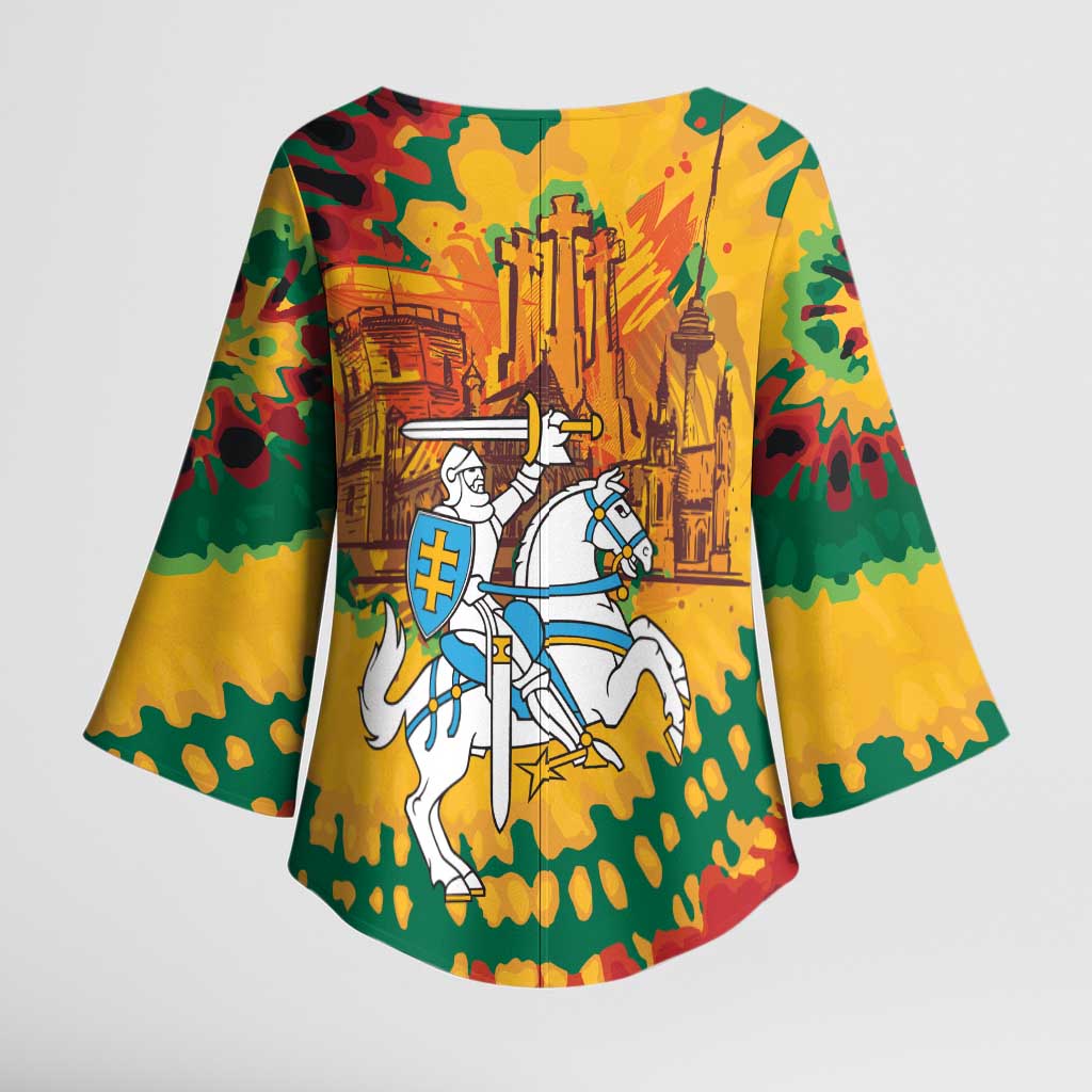 Lithuania Independence Day Kimono Sleeve Blouse Vytis Knight National Pride