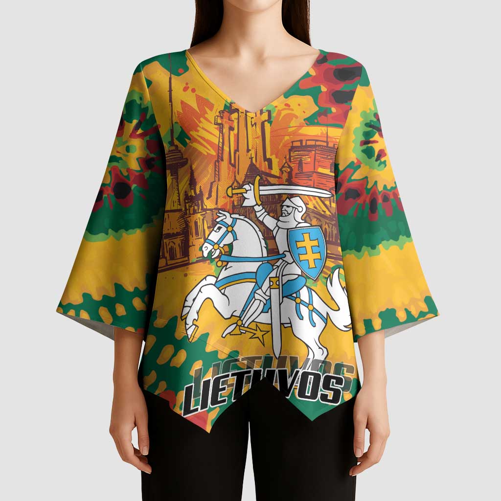 Lithuania Independence Day Kimono Sleeve Blouse Vytis Knight National Pride