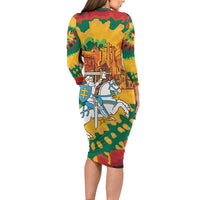 Lithuania Independence Day Long Sleeve Bodycon Dress Vytis Knight National Pride