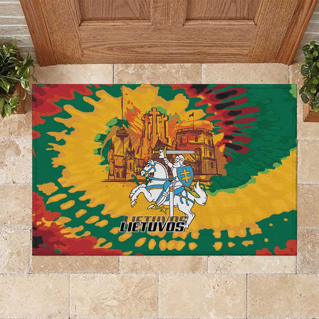 Lithuania Independence Day Rubber Doormat Vytis Knight National Pride