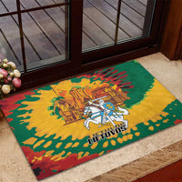 Lithuania Independence Day Rubber Doormat Vytis Knight National Pride