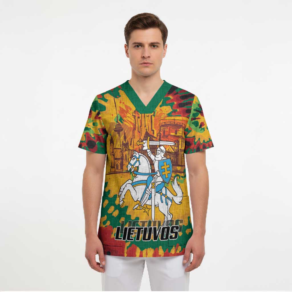 Lithuania Independence Day Scrub Top Vytis Knight National Pride