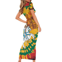 Lithuania Independence Day Short Sleeve Bodycon Dress Vytis Knight National Pride
