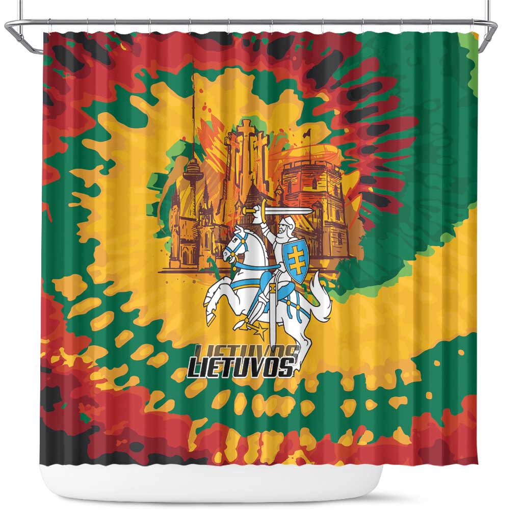 Lithuania Independence Day Shower Curtain Vytis Knight National Pride