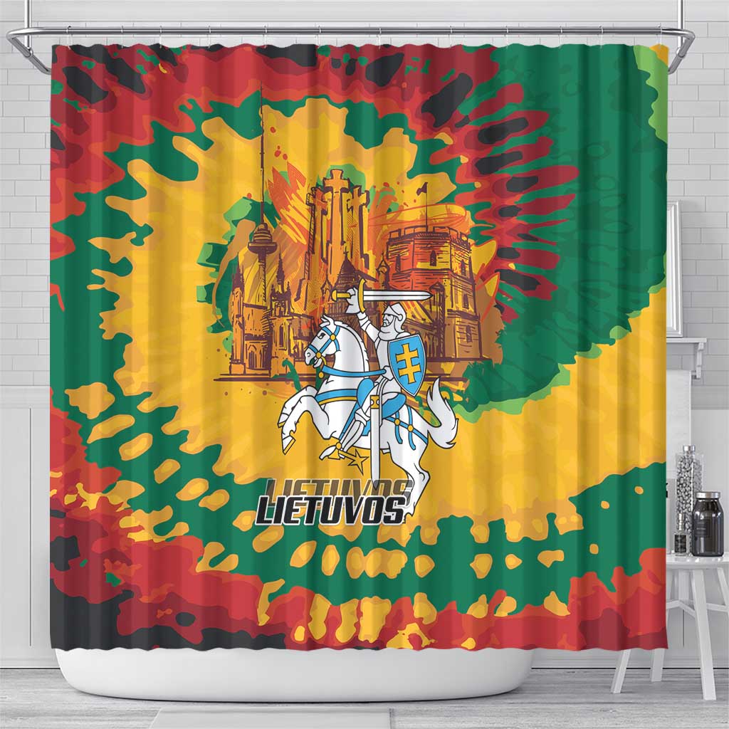 Lithuania Independence Day Shower Curtain Vytis Knight National Pride