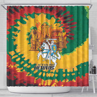 Lithuania Independence Day Shower Curtain Vytis Knight National Pride