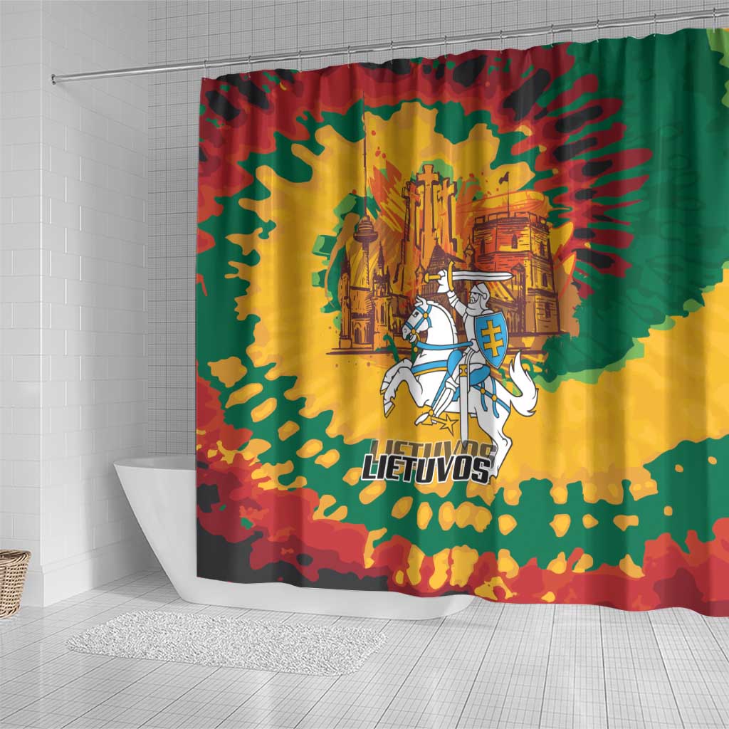 Lithuania Independence Day Shower Curtain Vytis Knight National Pride