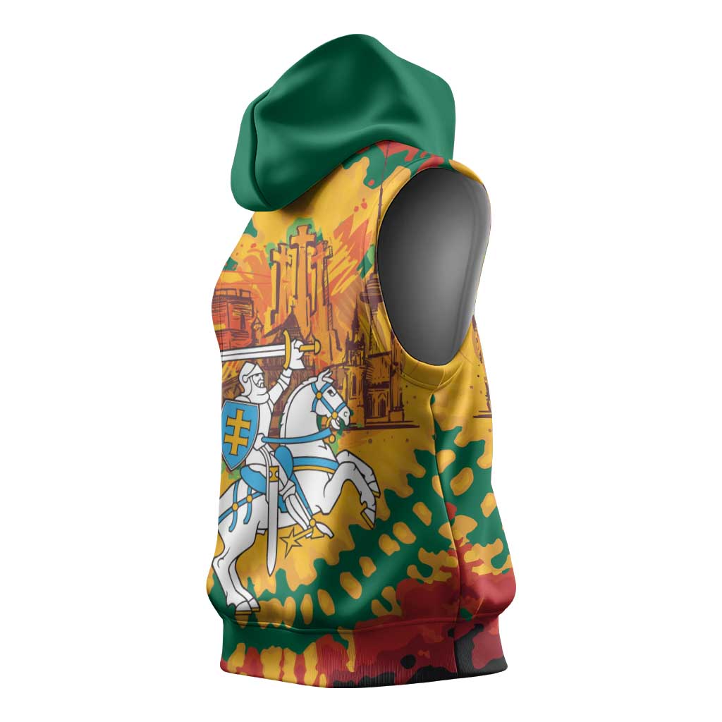 Lithuania Independence Day Sleeveless Hoodie Vytis Knight National Pride