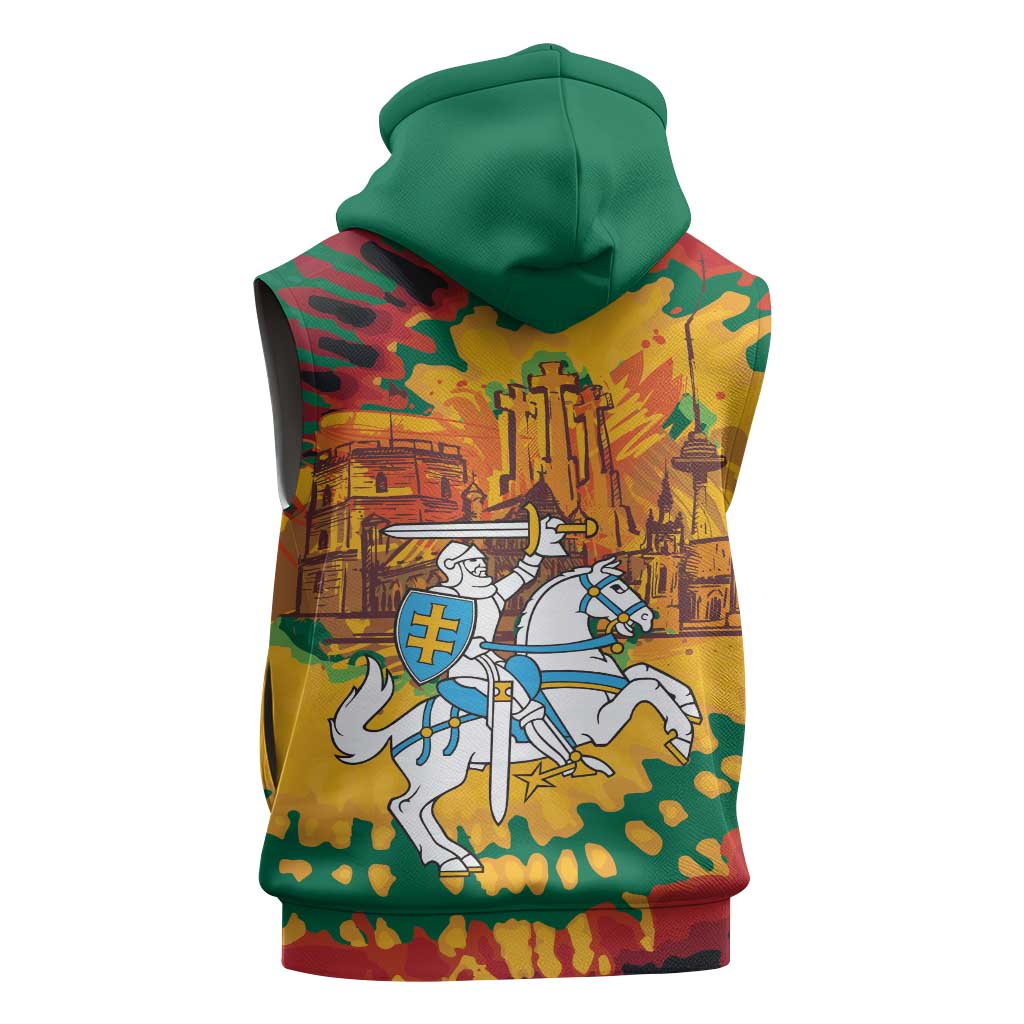 Lithuania Independence Day Sleeveless Zip Hoodie Vytis Knight National Pride