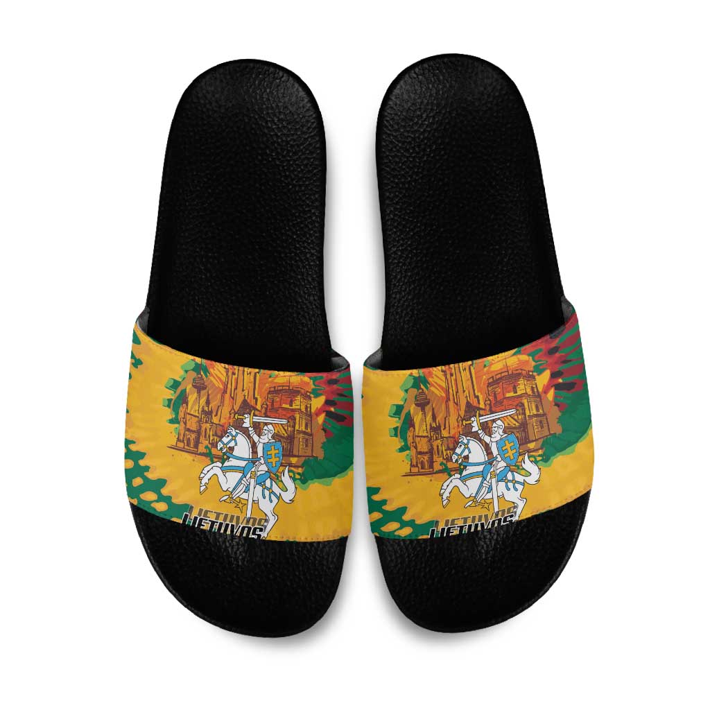 Lithuania Independence Day Slide Sandals Vytis Knight National Pride