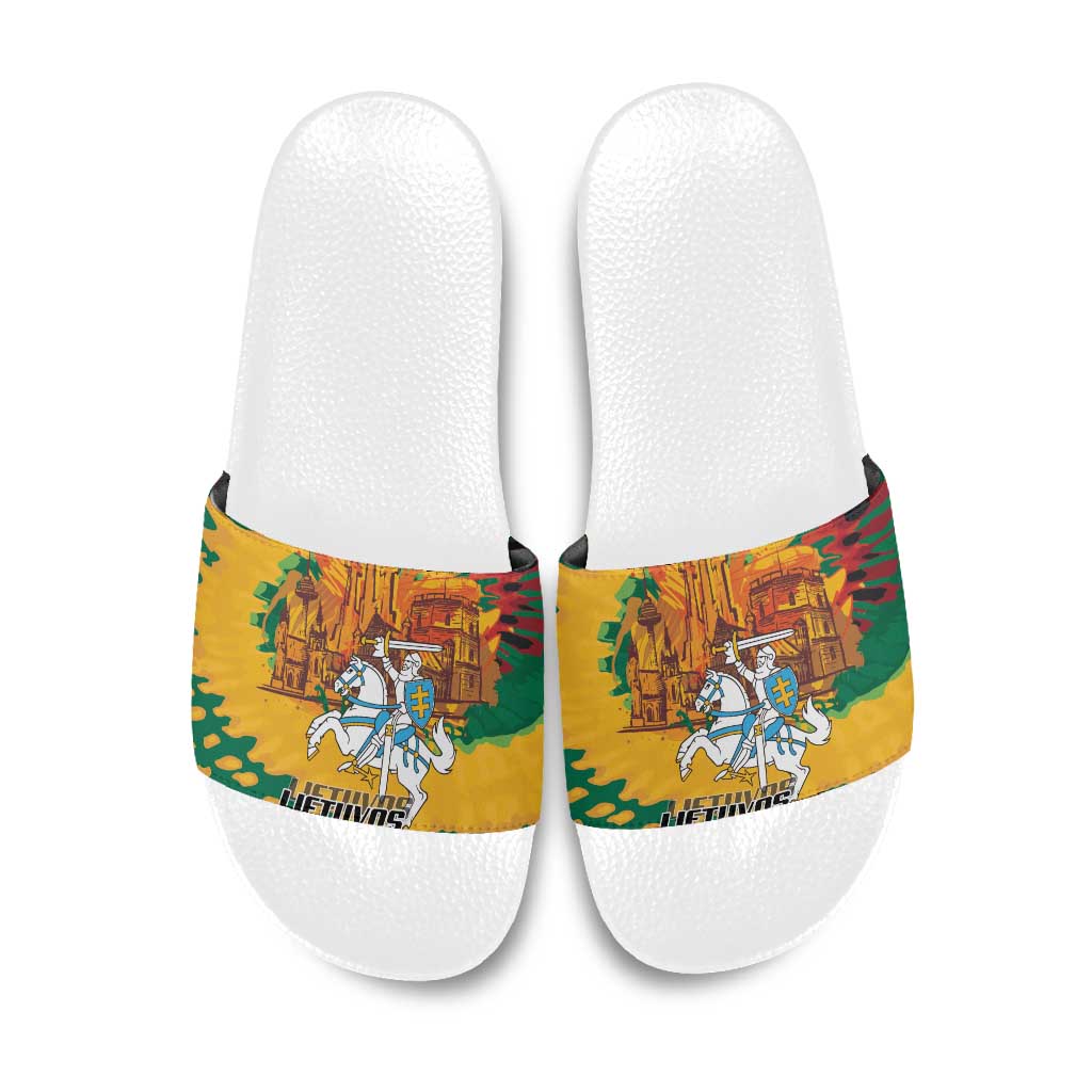 Lithuania Independence Day Slide Sandals Vytis Knight National Pride
