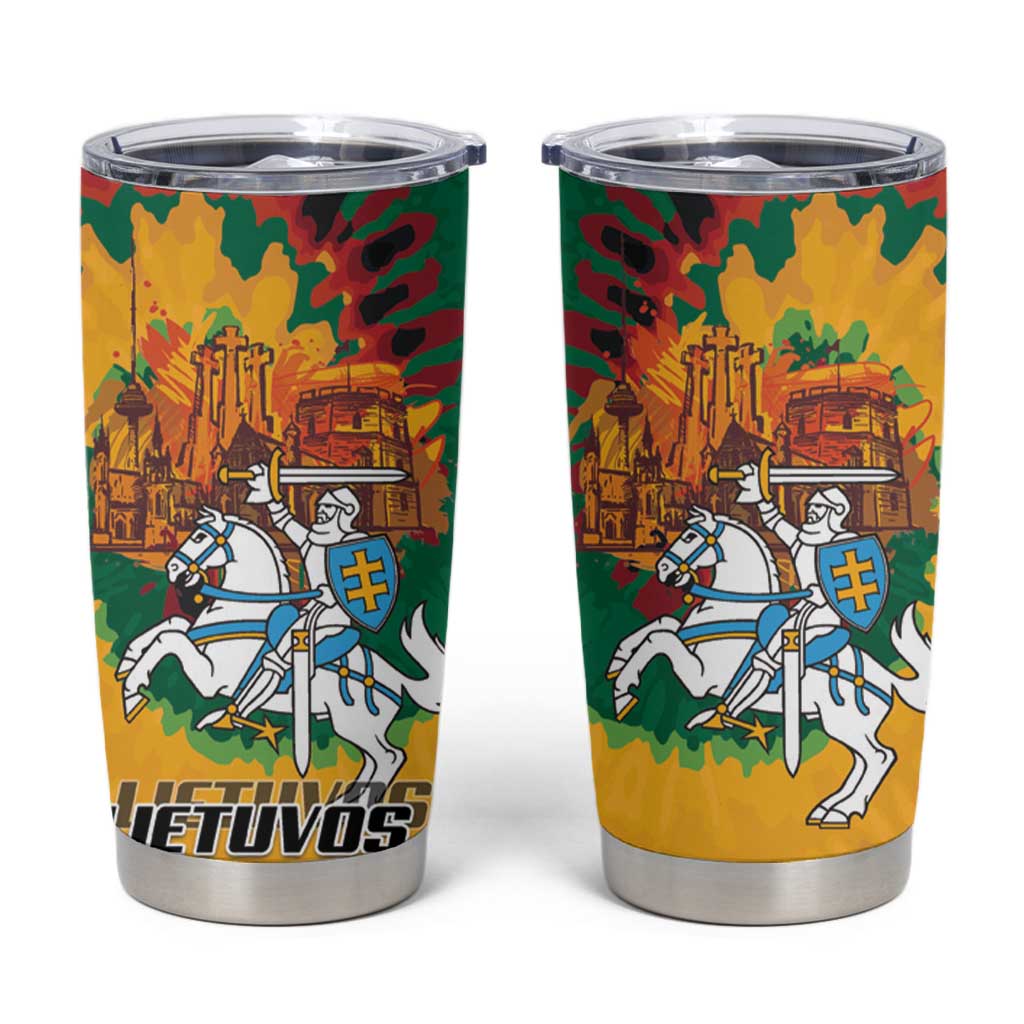 Lithuania Independence Day Tumbler Cup Vytis Knight National Pride