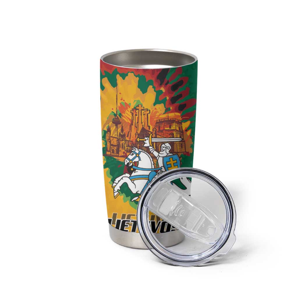 Lithuania Independence Day Tumbler Cup Vytis Knight National Pride