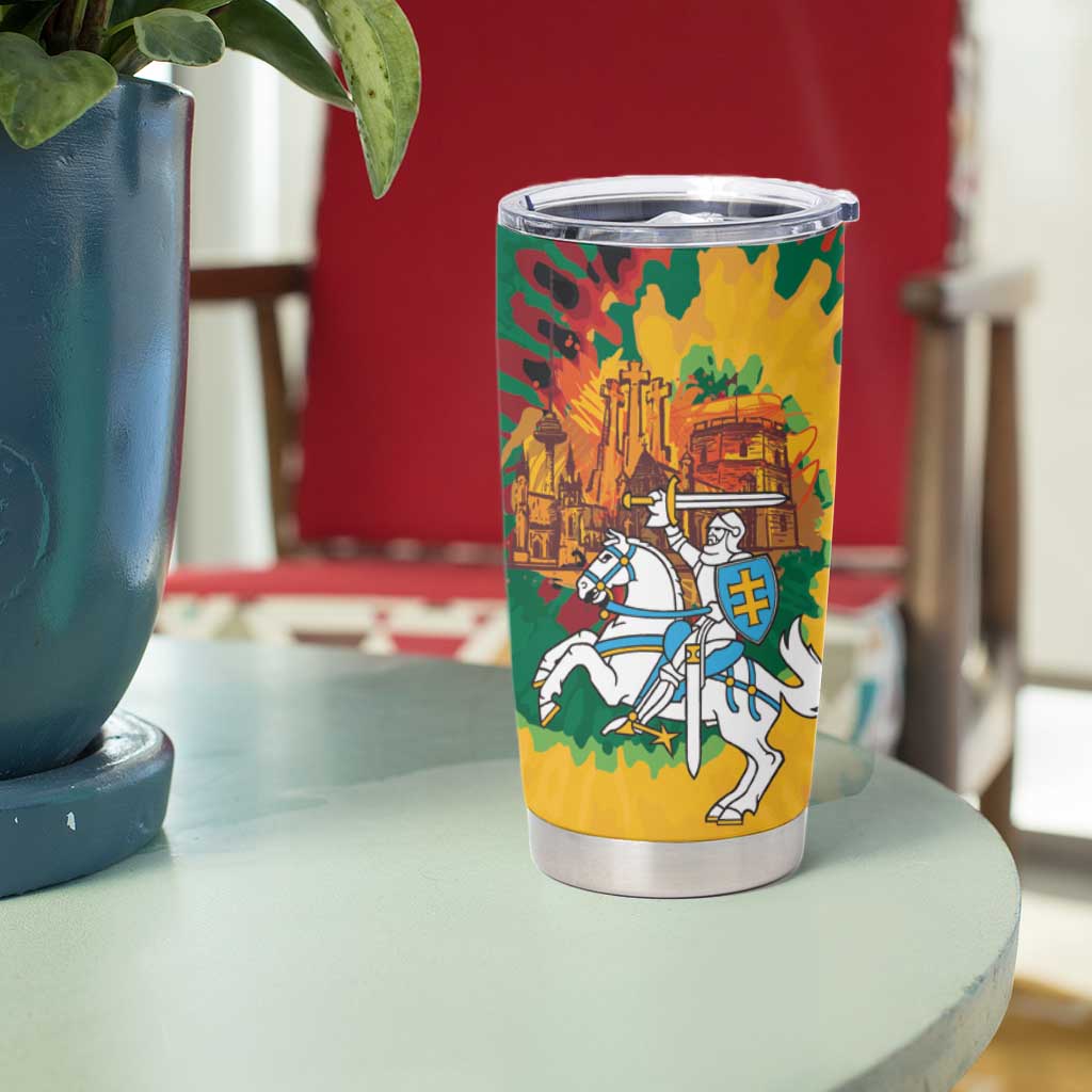 Lithuania Independence Day Tumbler Cup Vytis Knight National Pride
