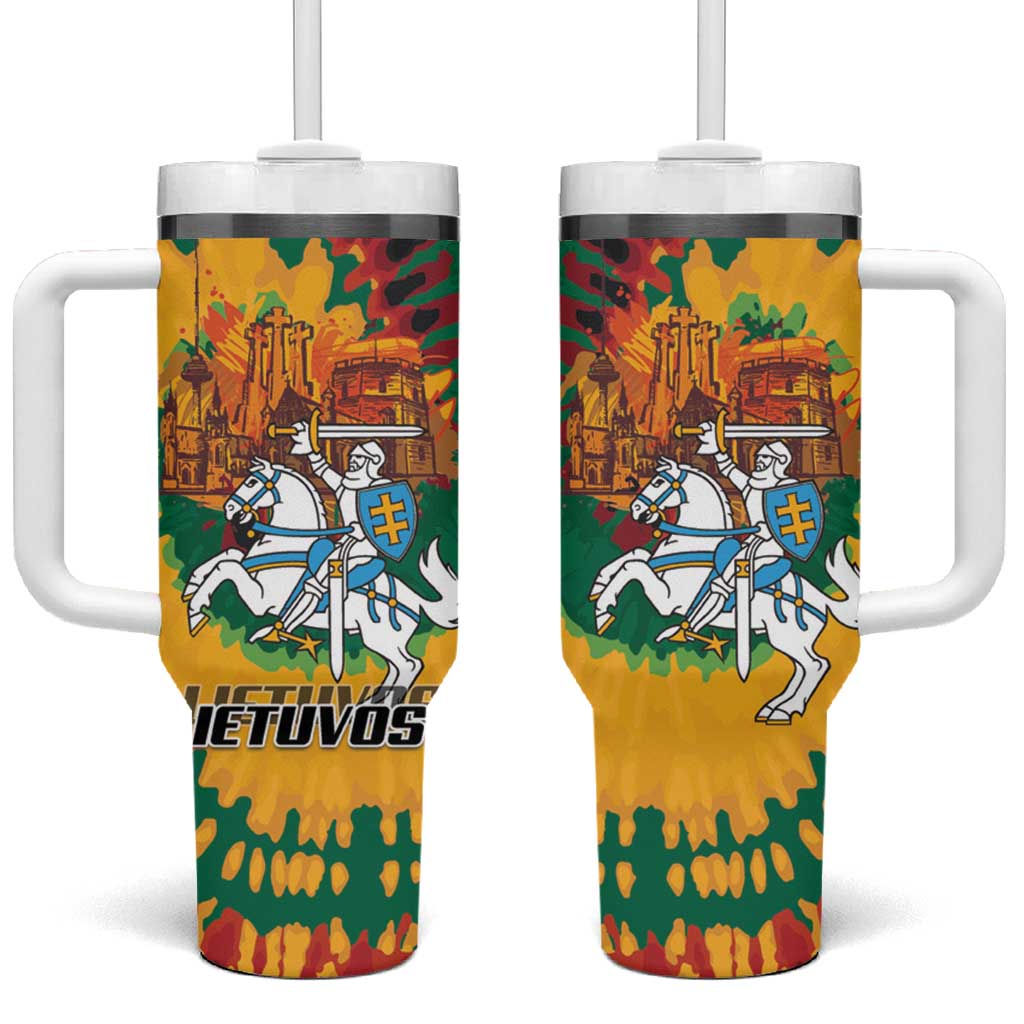 Lithuania Independence Day Tumbler With Handle Vytis Knight National Pride