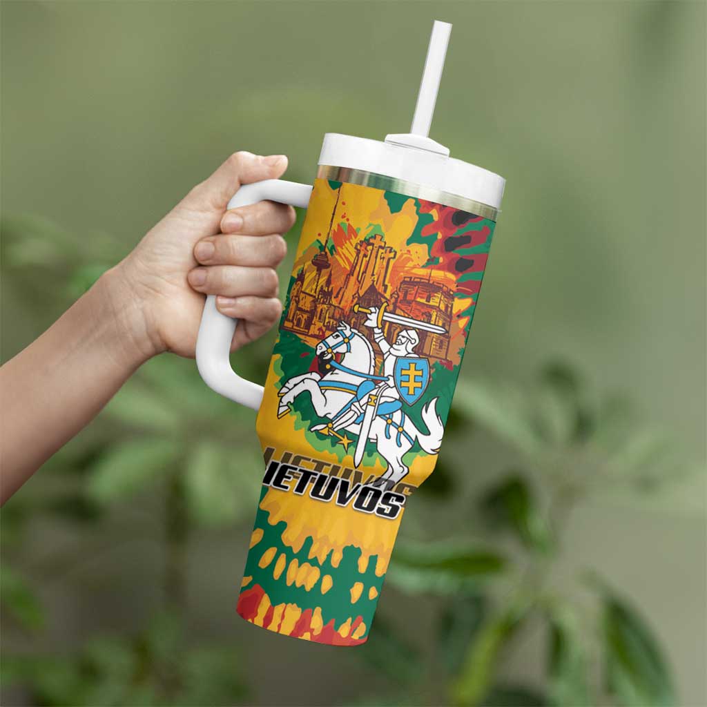 Lithuania Independence Day Tumbler With Handle Vytis Knight National Pride
