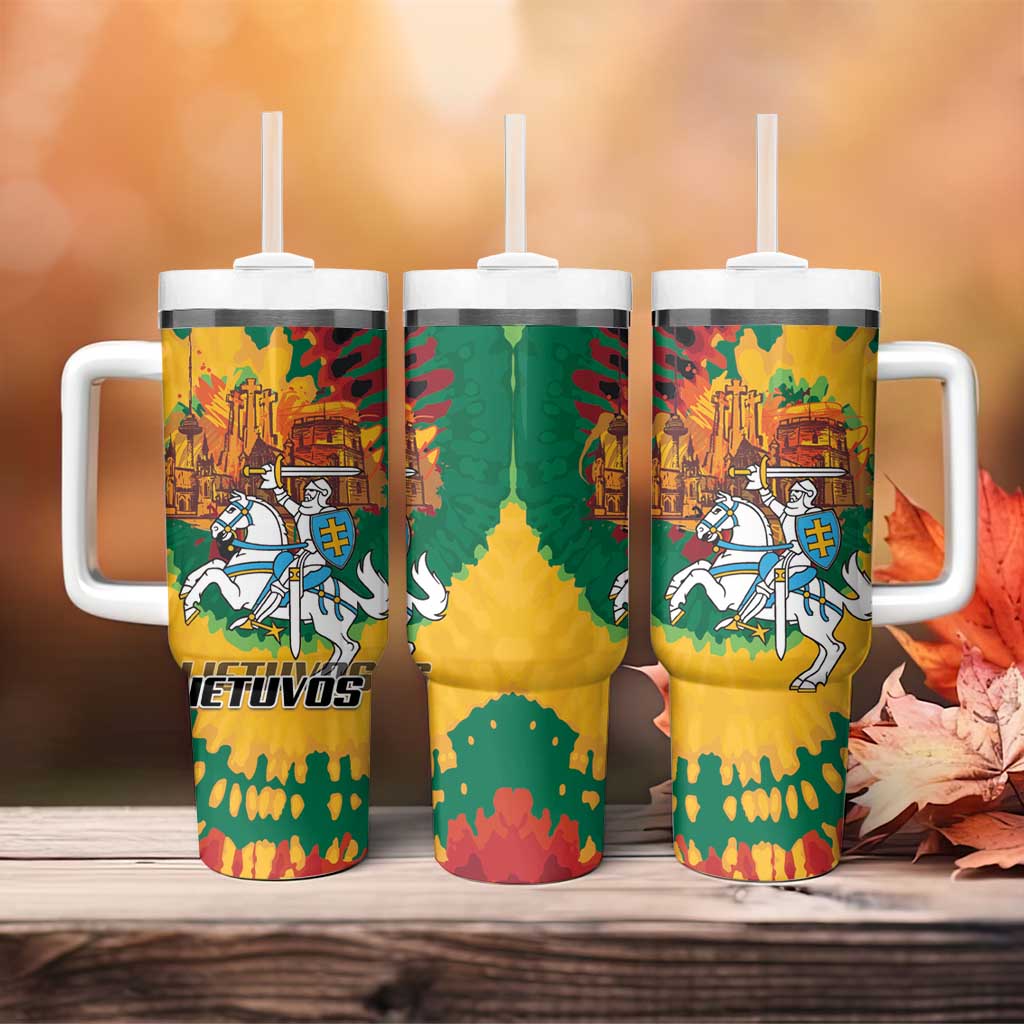 Lithuania Independence Day Tumbler With Handle Vytis Knight National Pride