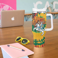 Lithuania Independence Day Tumbler With Handle Vytis Knight National Pride