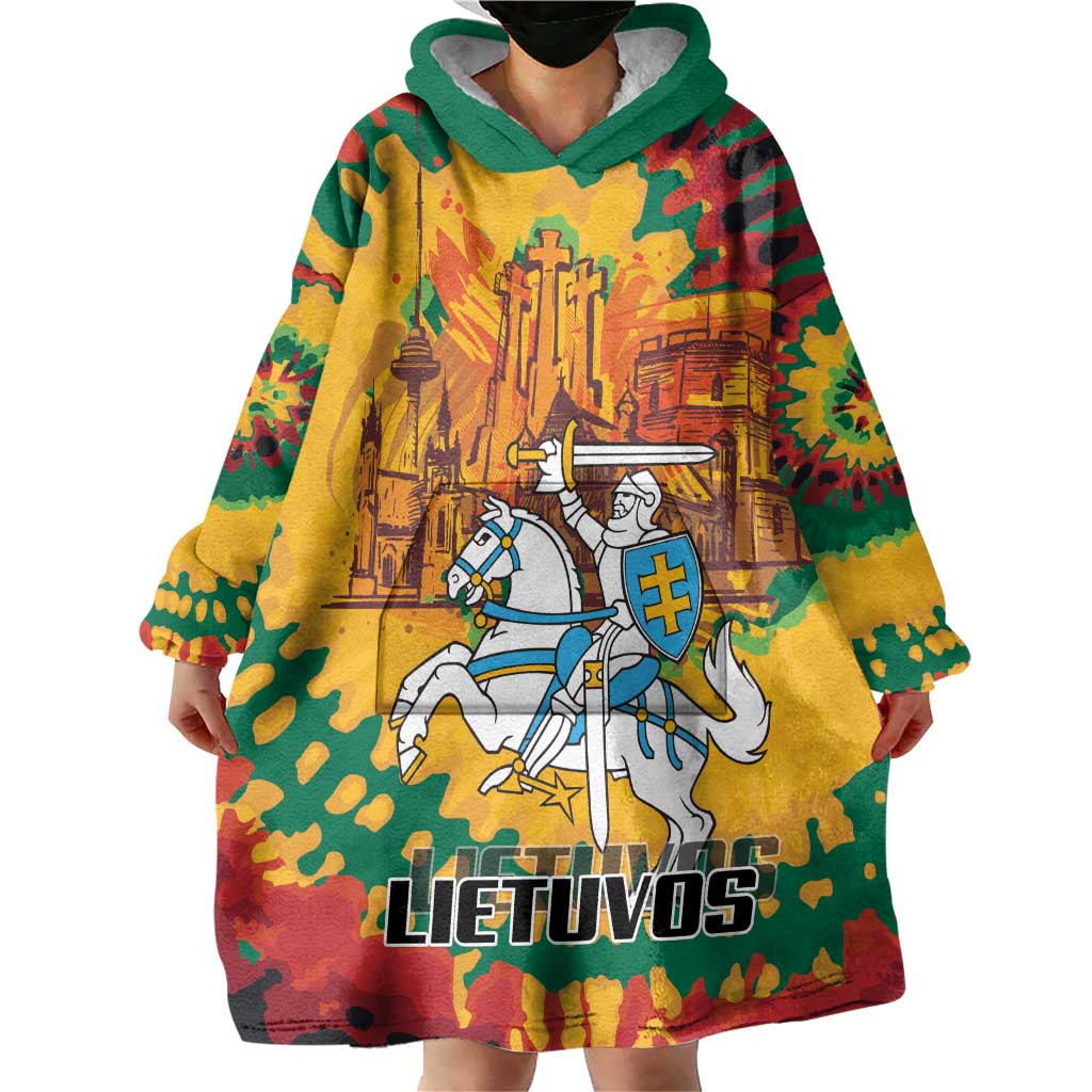 Lithuania Independence Day Wearable Blanket Hoodie Vytis Knight National Pride