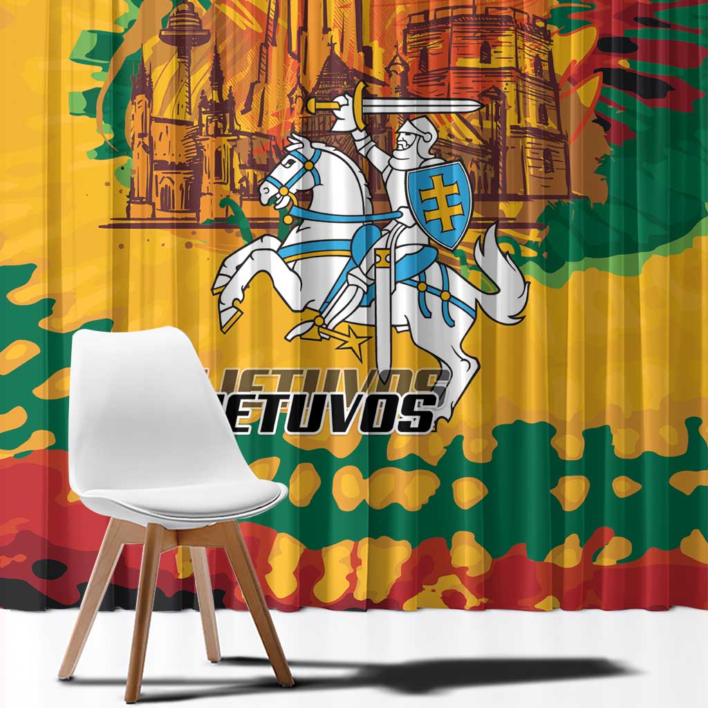 Lithuania Independence Day Window Curtain Vytis Knight National Pride