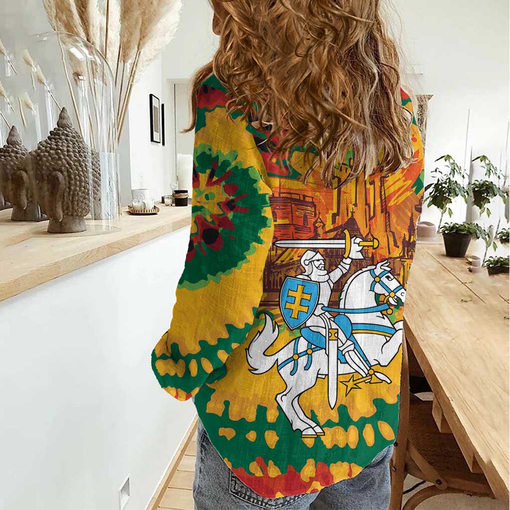 Lithuania Independence Day Women Casual Shirt Vytis Knight National Pride