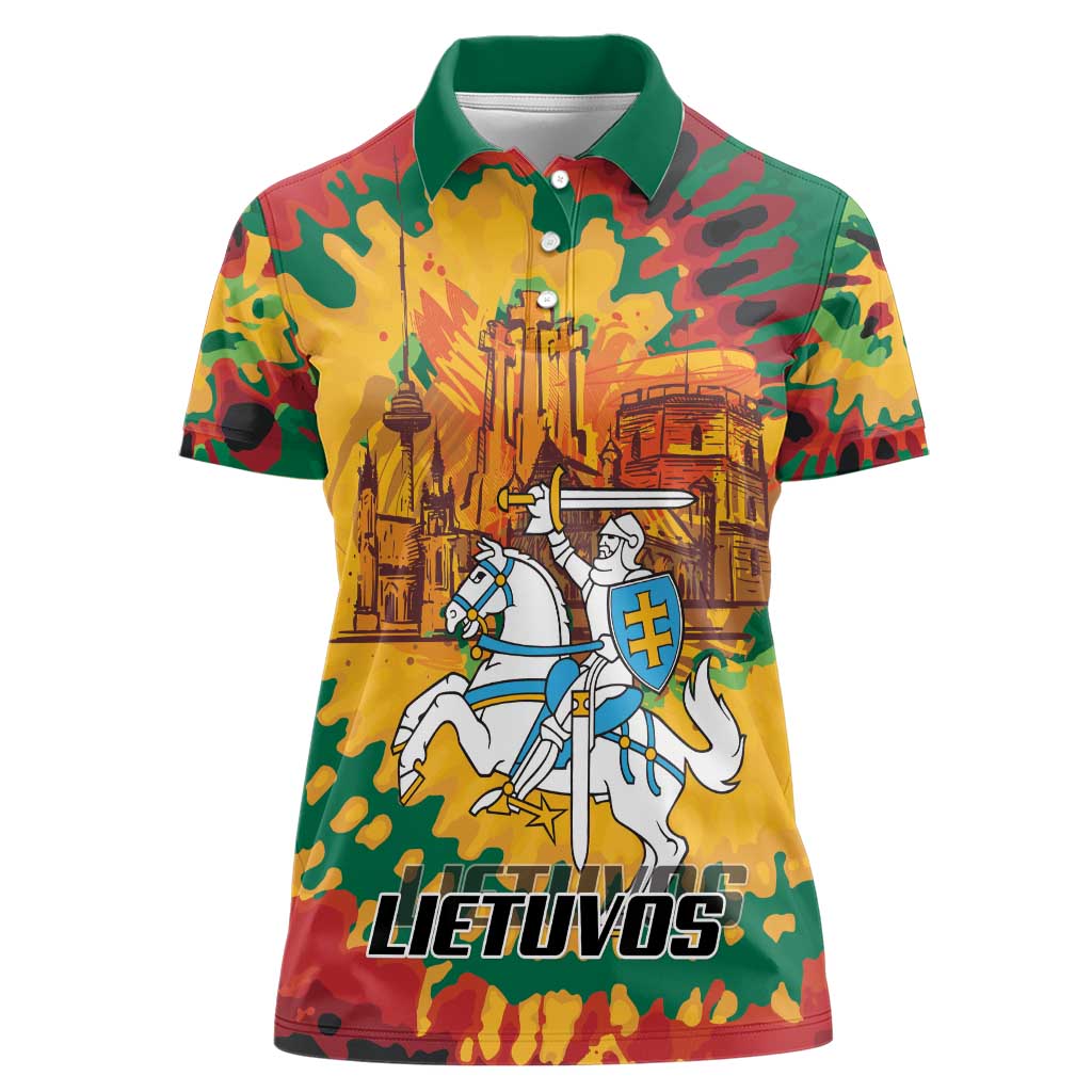 Lithuania Independence Day Women Polo Shirt Vytis Knight National Pride