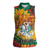 Lithuania Independence Day Women Sleeveless Polo Shirt Vytis Knight National Pride