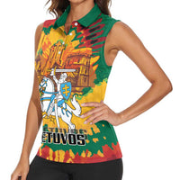 Lithuania Independence Day Women Sleeveless Polo Shirt Vytis Knight National Pride